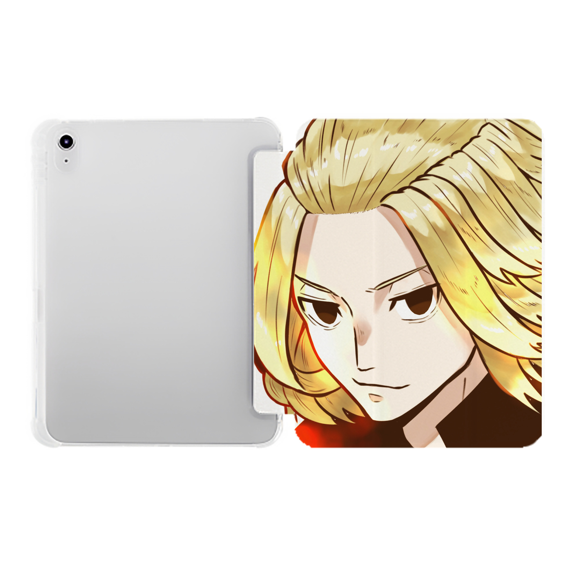 （画像用） 東京リベンジャーズ Tokyo Revengers IPad ケース ペン収納付き 三つ折りスタンド PUレザー×シリコン 対応機種9.5/10.5/10.9インチ
